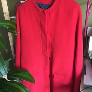 zara red coat